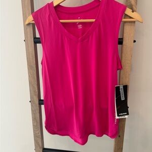 Head NWT Women's V-Neck Athletic Tank Top - Hot Pink S